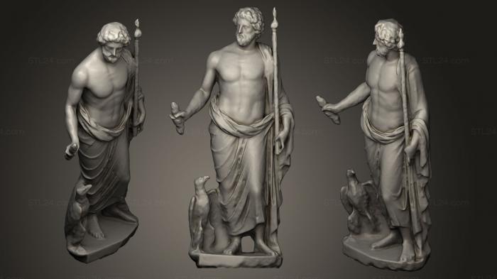 Статуи античные и исторические (Зевс, STKA_1083) 3D модель для ЧПУ станка